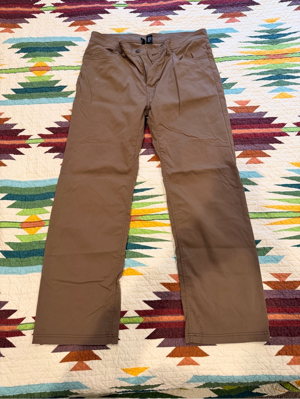 Prana Men's Tan Straight-Leg Slim Fit Chino Pants 36x30